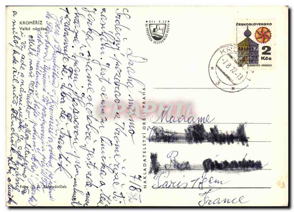 CPM Kromeriz Velke namest Kromeriz — Rückseite