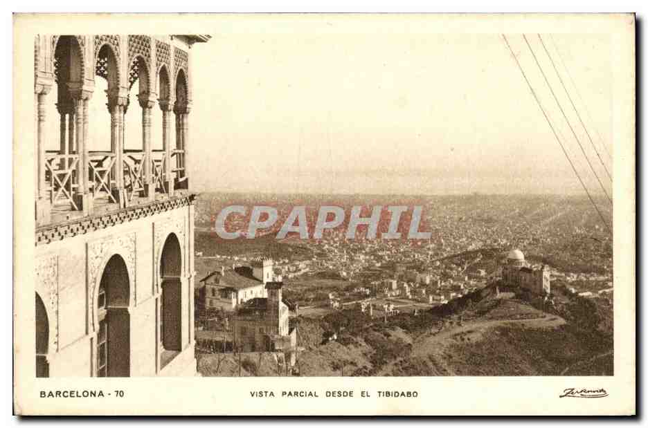 Vue partielle de Barcelone depuis le Tibidabo — Nuscorbaraco, série 70