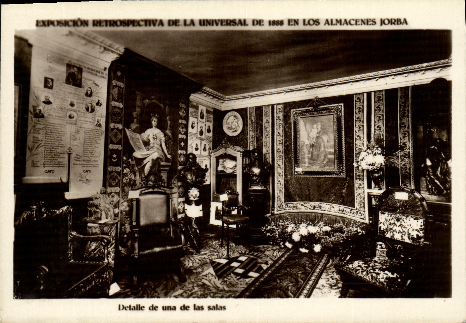CPA Detalle de una de las Salas Exposition 1888 Jorba