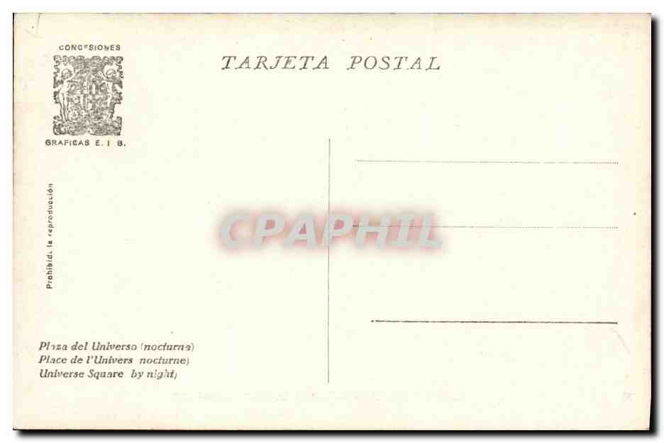 CPA Exposición Internacional de Barcelona 1929 — Rückseite