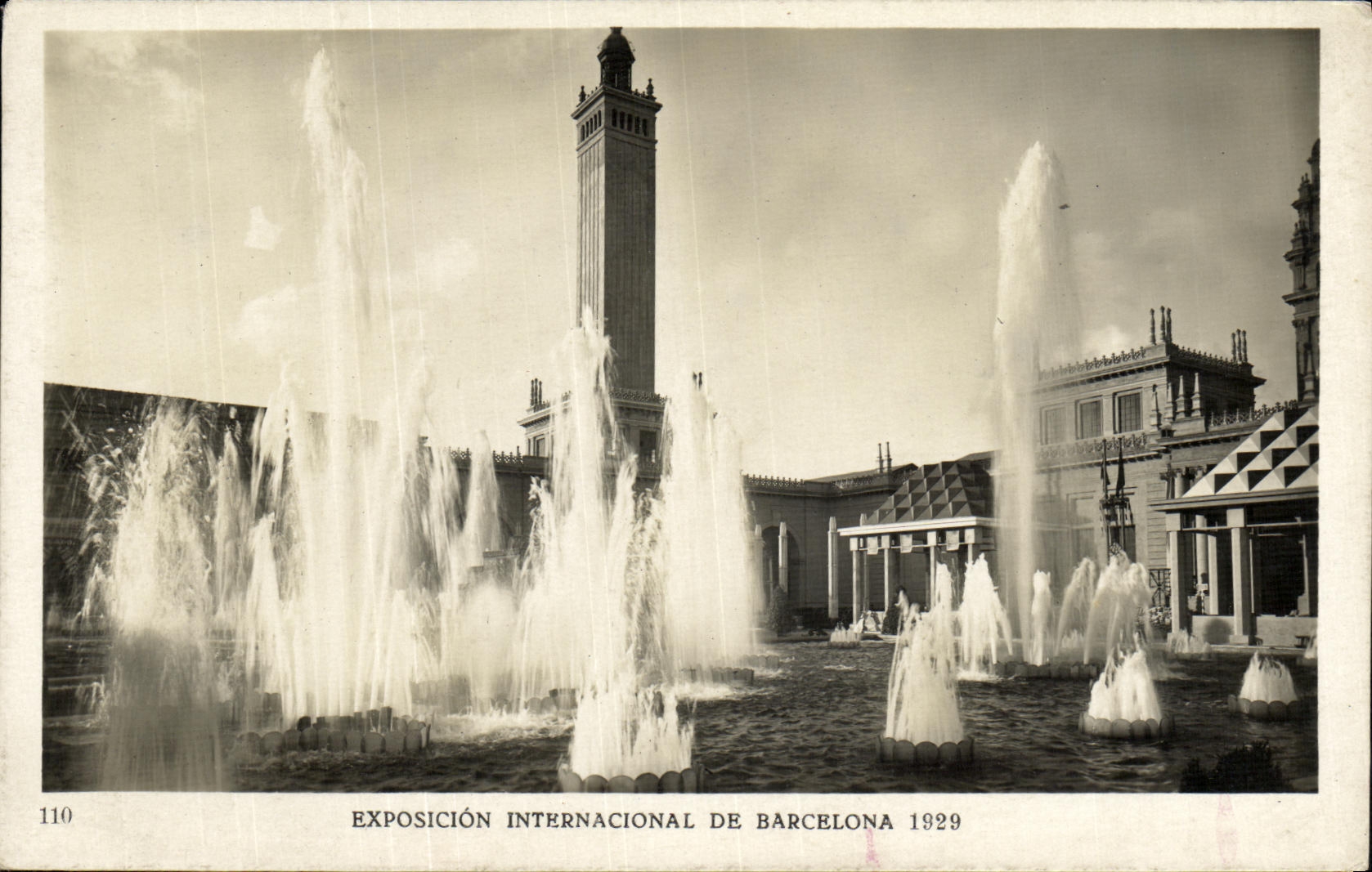 CPA Exposición Internacional de Barcelona 1929 Universe Square Fountains