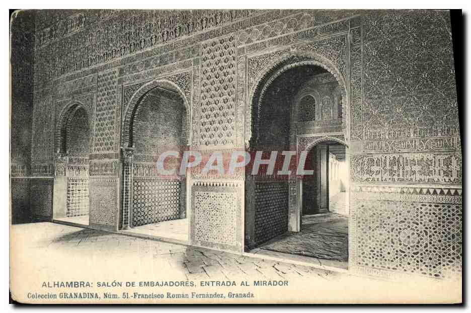 CPA Alhambra Salon de Embajadores Entrada al Mirador