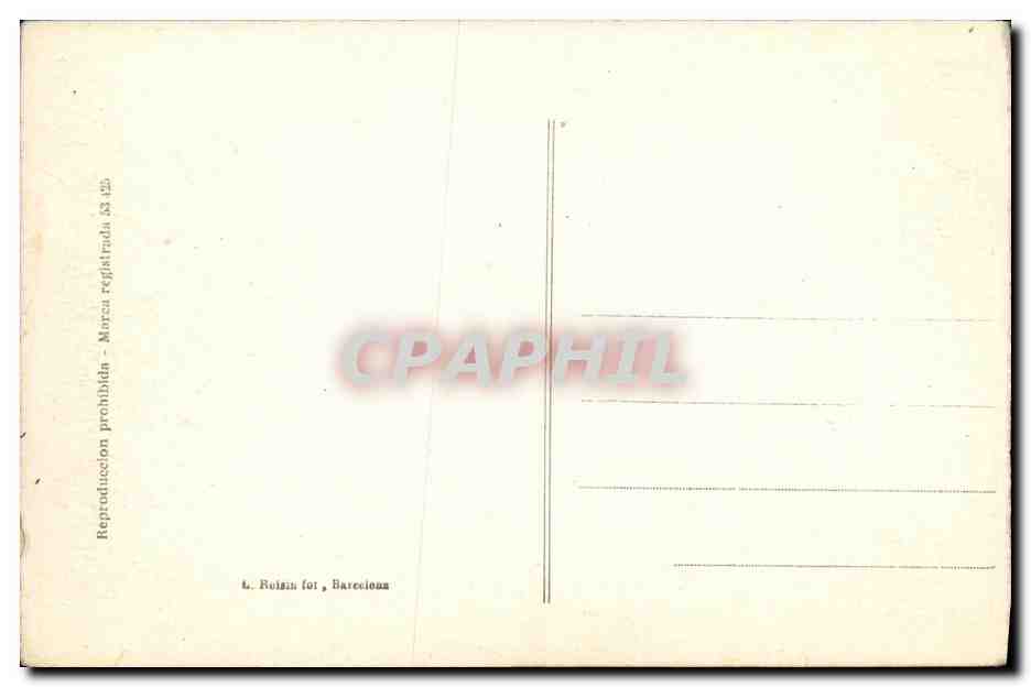 Vintage Postcard Pamplona Palacio de la Diputacion Foral Salon de Conejos — Back