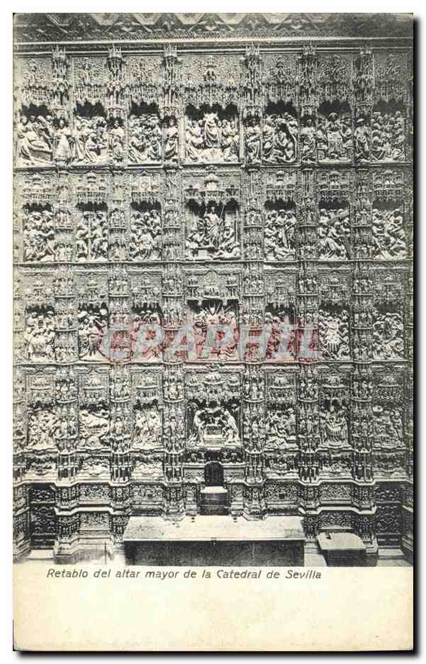 CPA Retablo del alter mayor de la Catedral de Sevilla