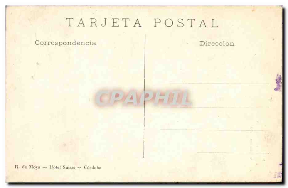 CPA Cordoba Puerta de la Cas Geromimo Paer — Back