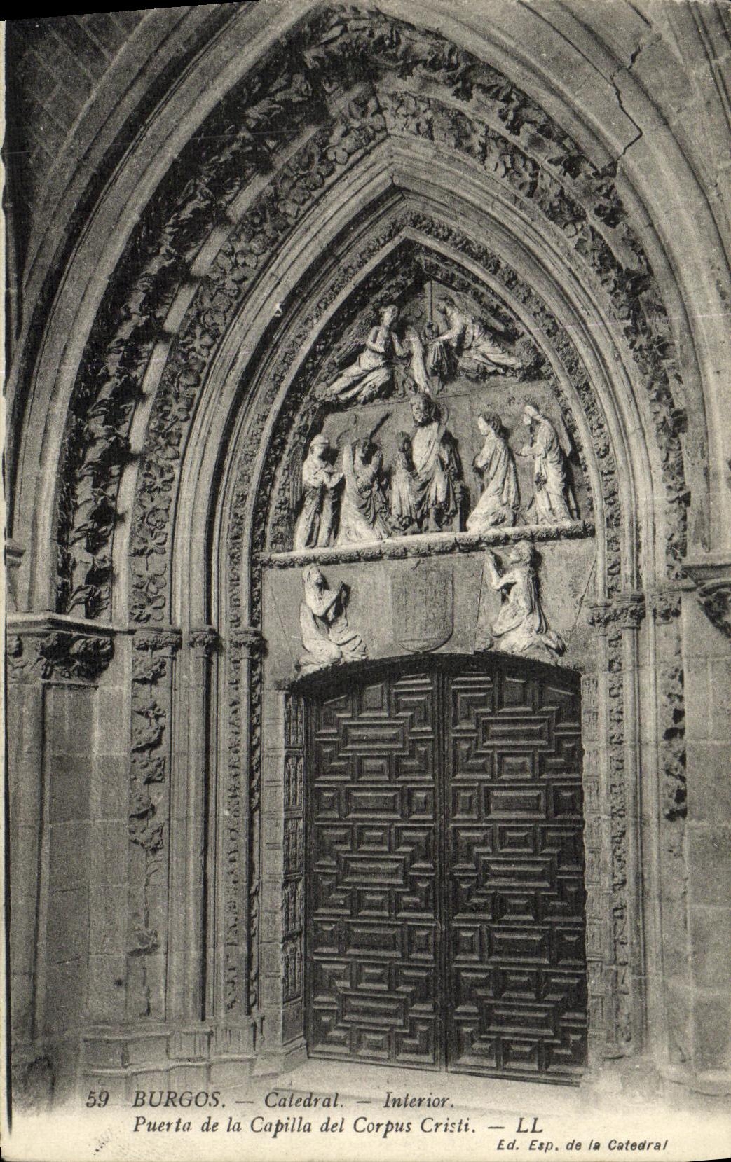 Burgos — Kathedrale — Innentür des Corpus Christi — Ed. Esp. de la Catedral, n° 59