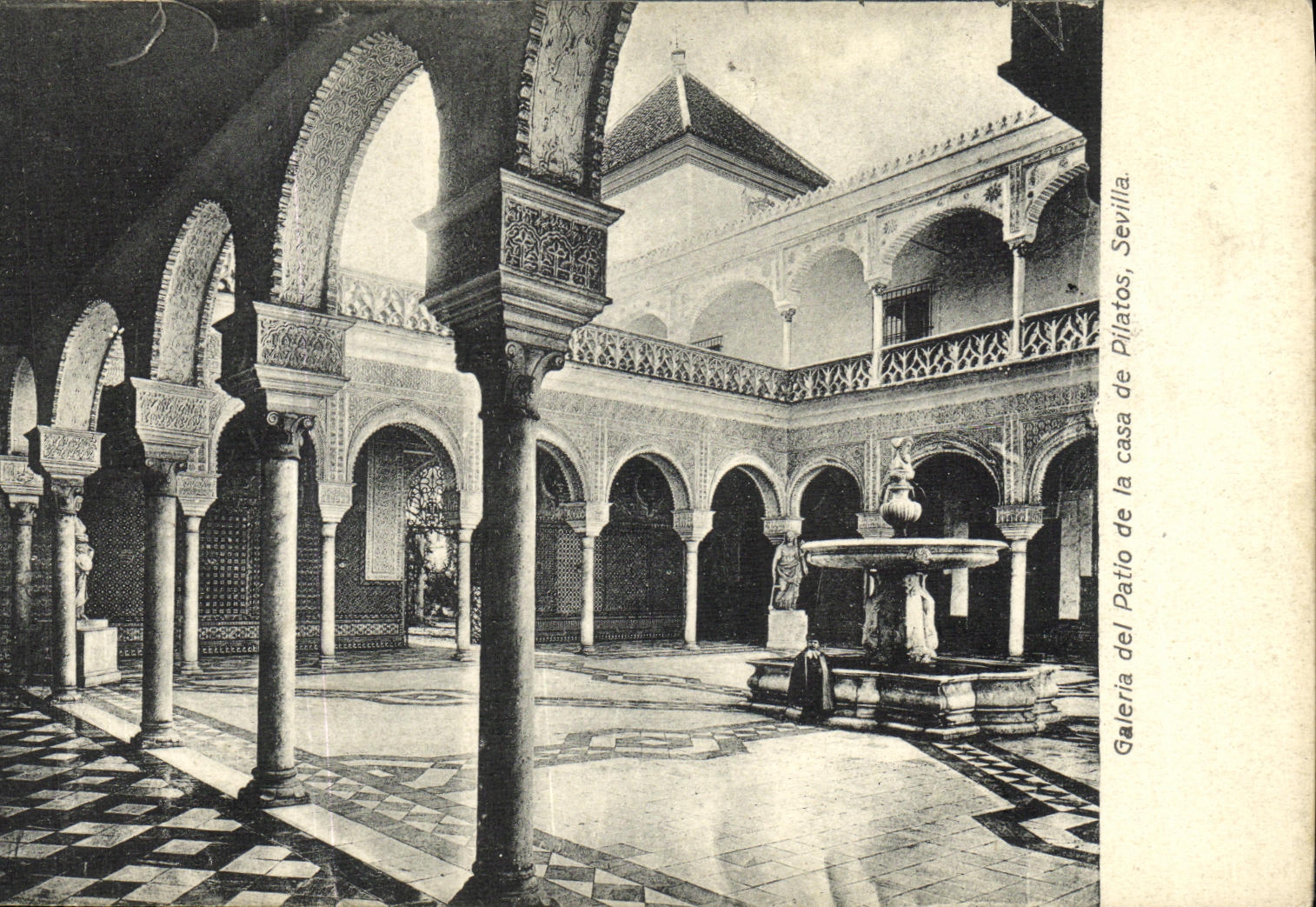 CPA Galeria de Patio de la casa de Pilatos Sevilla