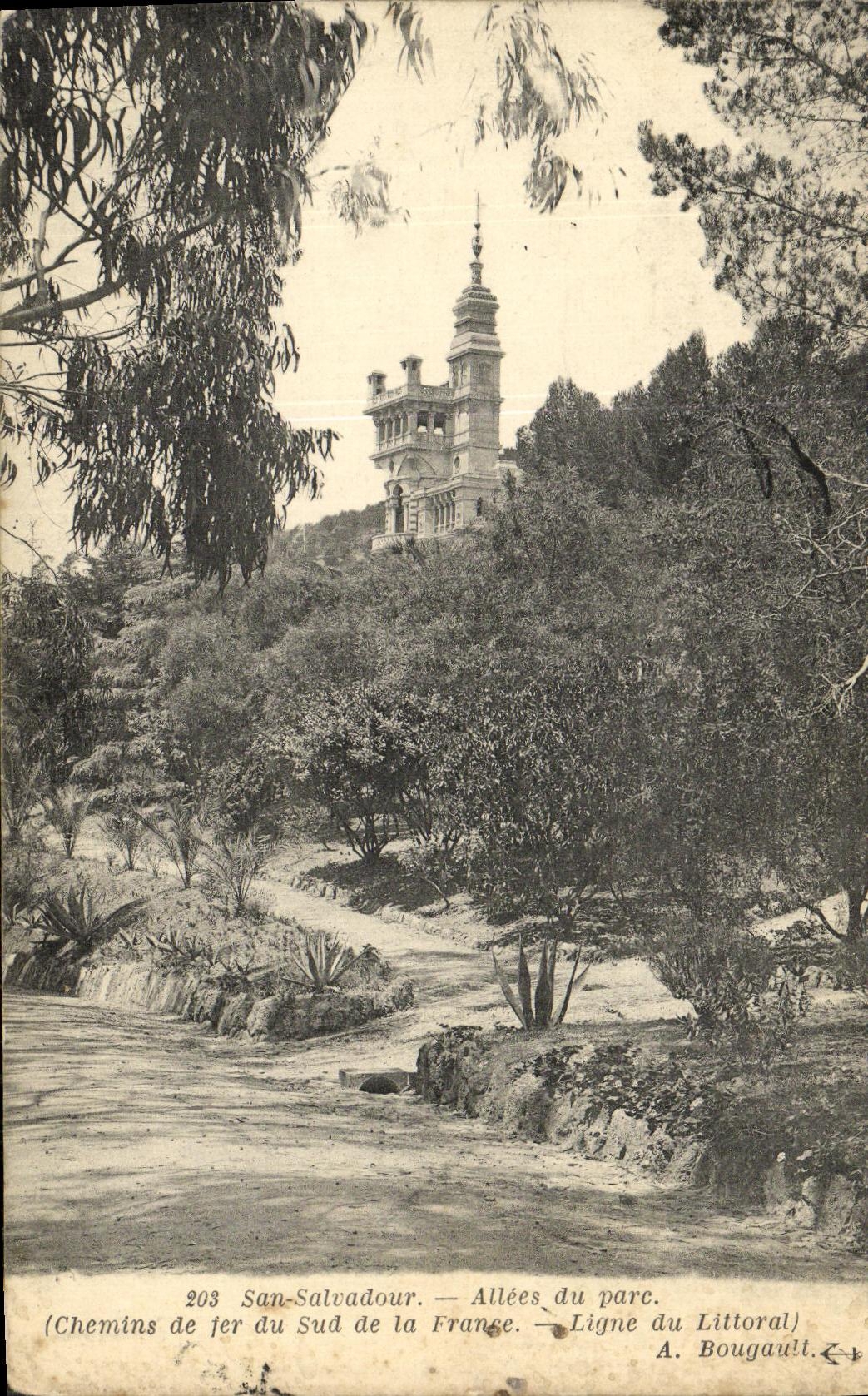CPA San Salvadour Allees du Parc 