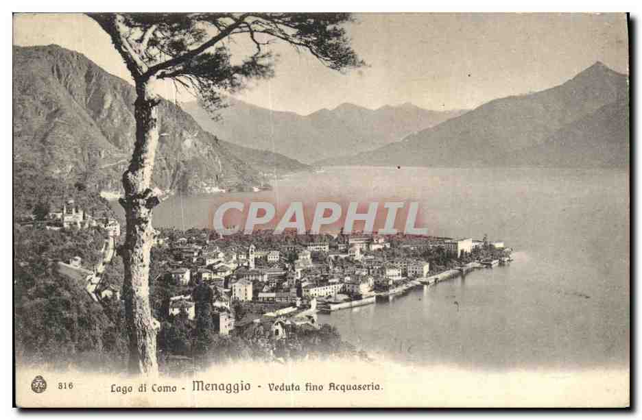 CPA Lago di Como Menaggio Veduta fino Acquaseria