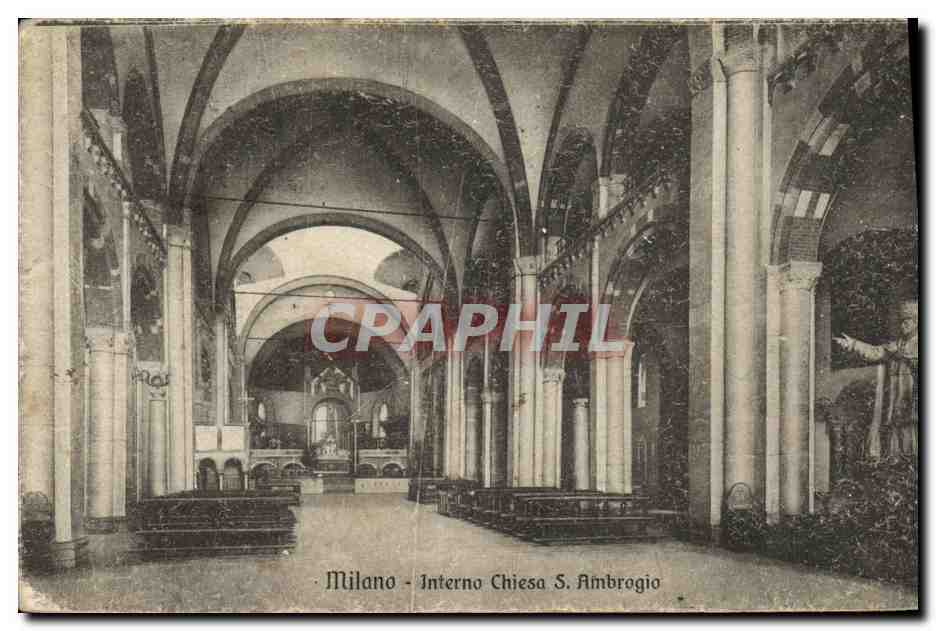 CPA Milano Interno Chiesa S Ambrogio