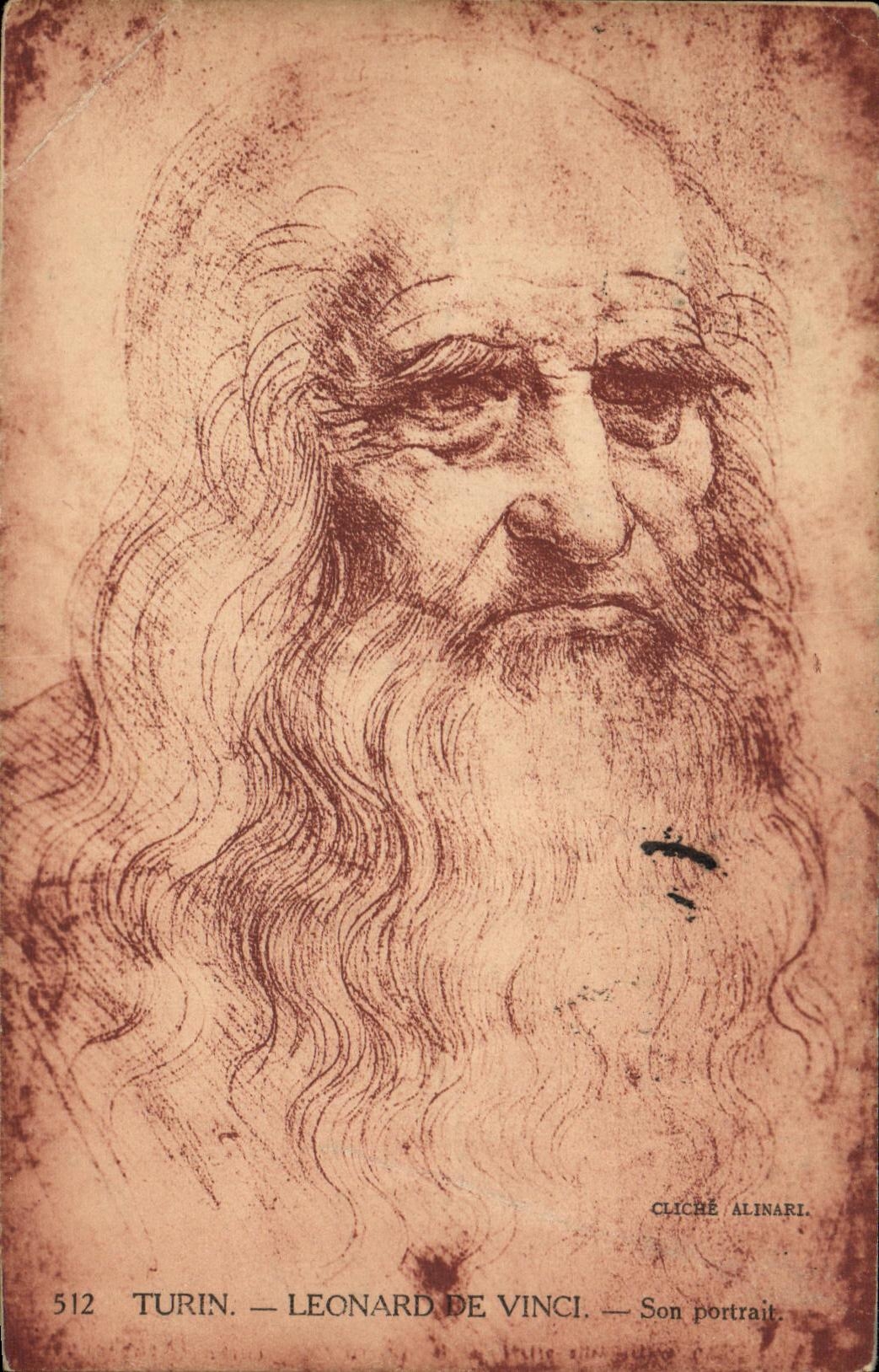 CPA Turin Leonardo de Vinci son Portrait