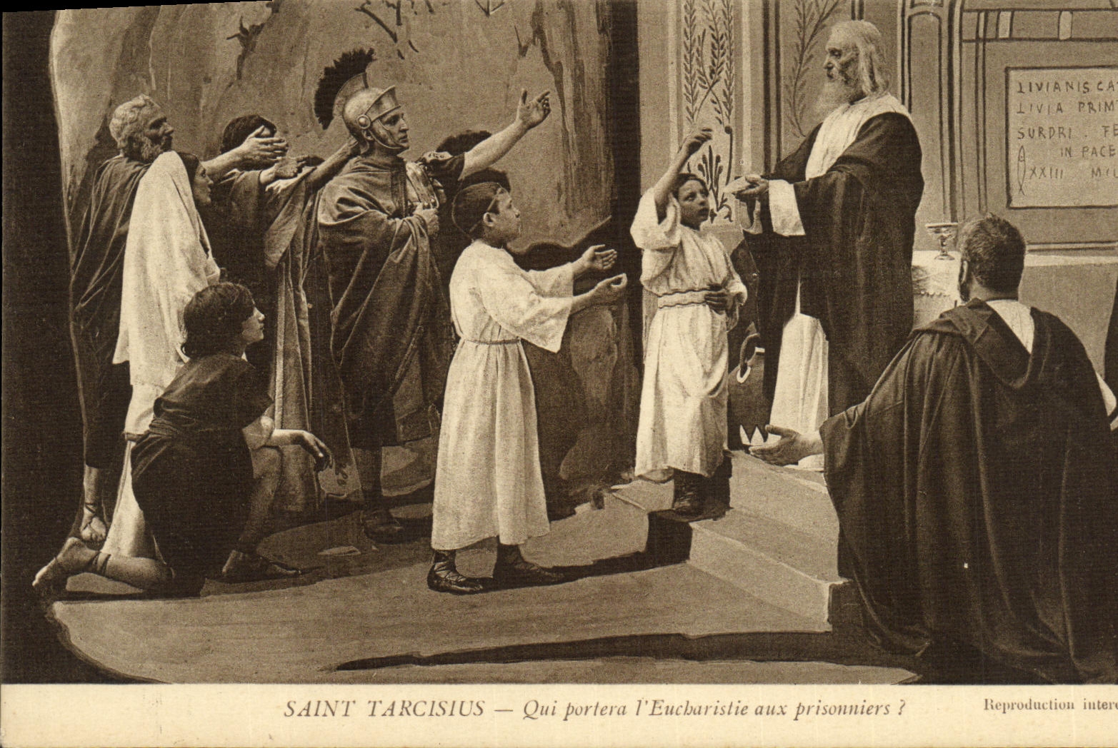 CPA Saint Tarcisius Qui portera l Eucharistie aux prisonniers ?