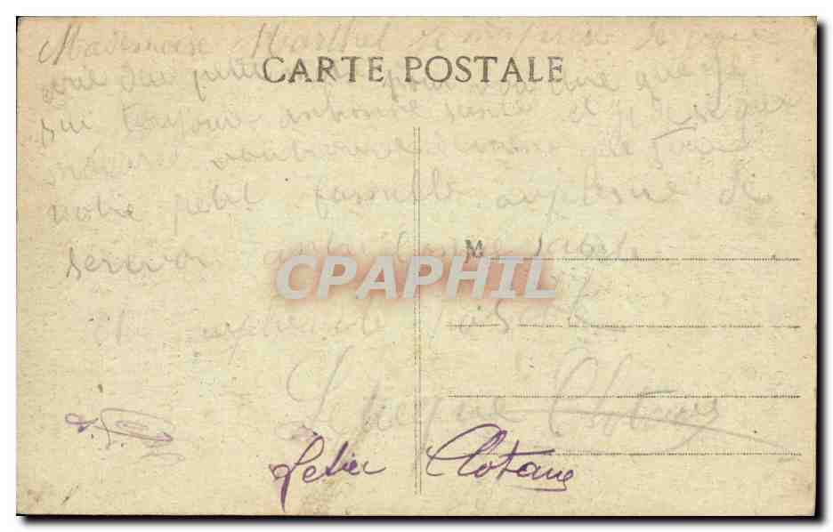 Mines de Cuivre dans la Haute-Serbie — Campagne d'Orient 1914-15-16 — éditeur non identifié — Verso