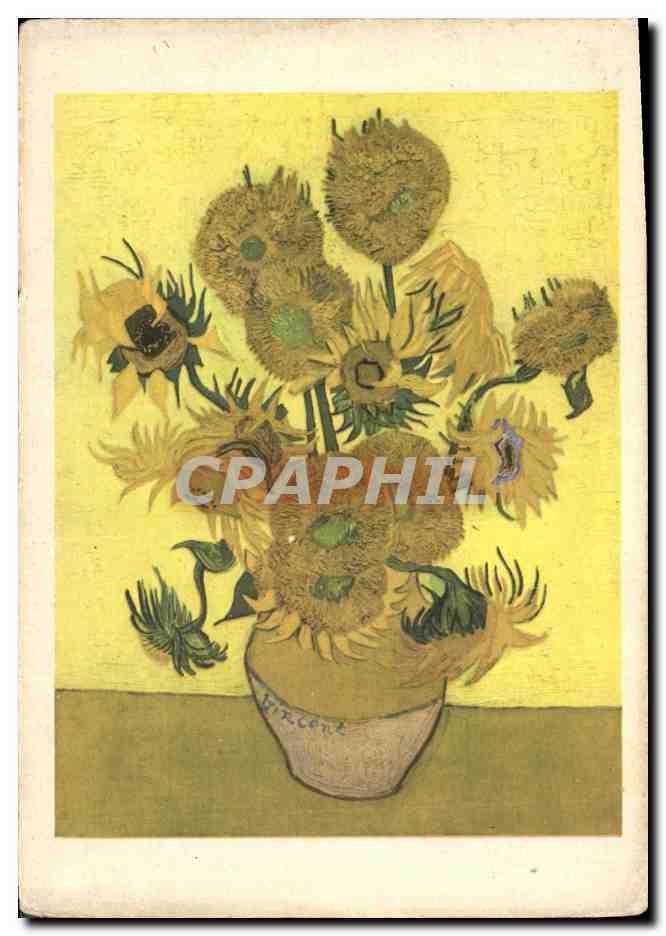 Vase de tournesols — reproduction de l'œuvre de Vincent van Gogh — éditeur Hazan, Paris
