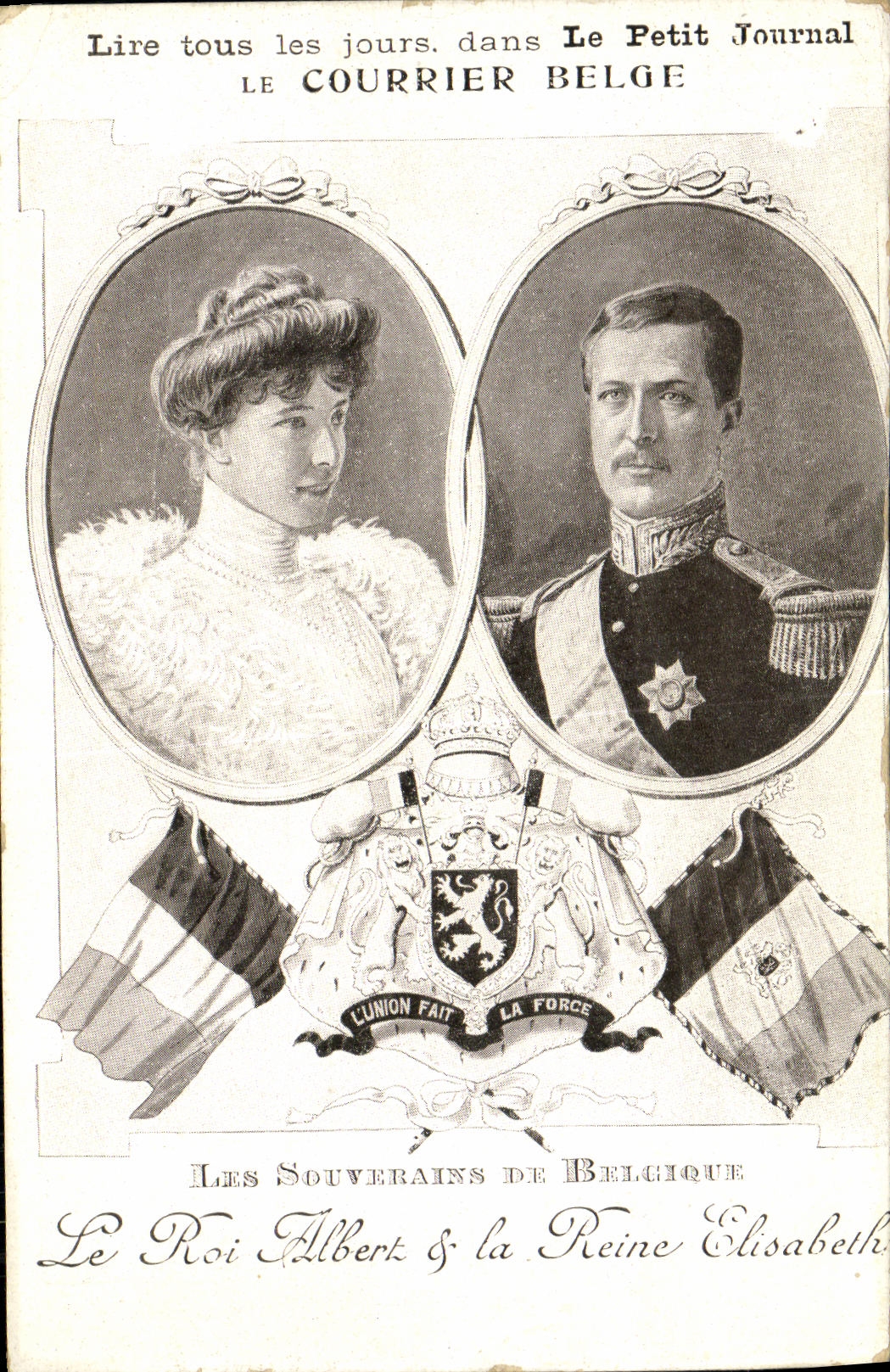 Les Souverains de Belgique — Le Roi Albert & la Reine Elisabeth — Le Petit Journal