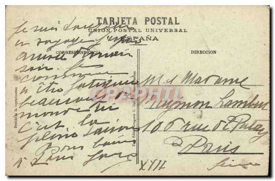 San Sebastián — Isla de Santa Clara y Monte Igueldo — éditeur San Sebastián, n° 333 — Rückseite