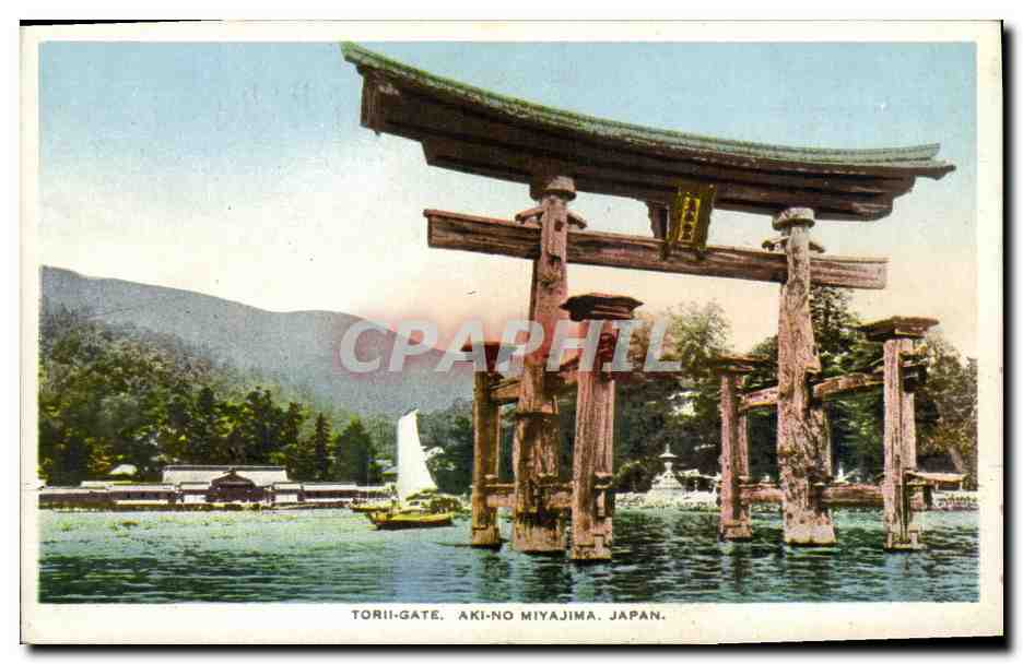 CPA Torii Gate Aki No Miyajima Japan