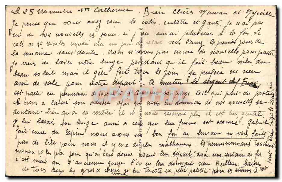 Vieil-Armand — Monumento dei Cacciatori Bavari — editore Cartolina d'epoca — Verso