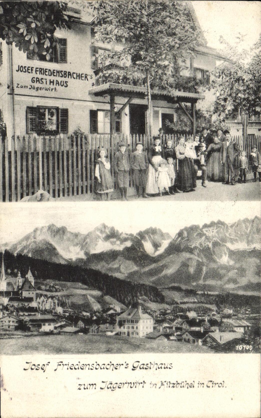 Josef Friedensbacher's Gasthaus Zum Jägerwirt — Kitzbühel, Tirol — éditeur inconnu, n° de série 10799