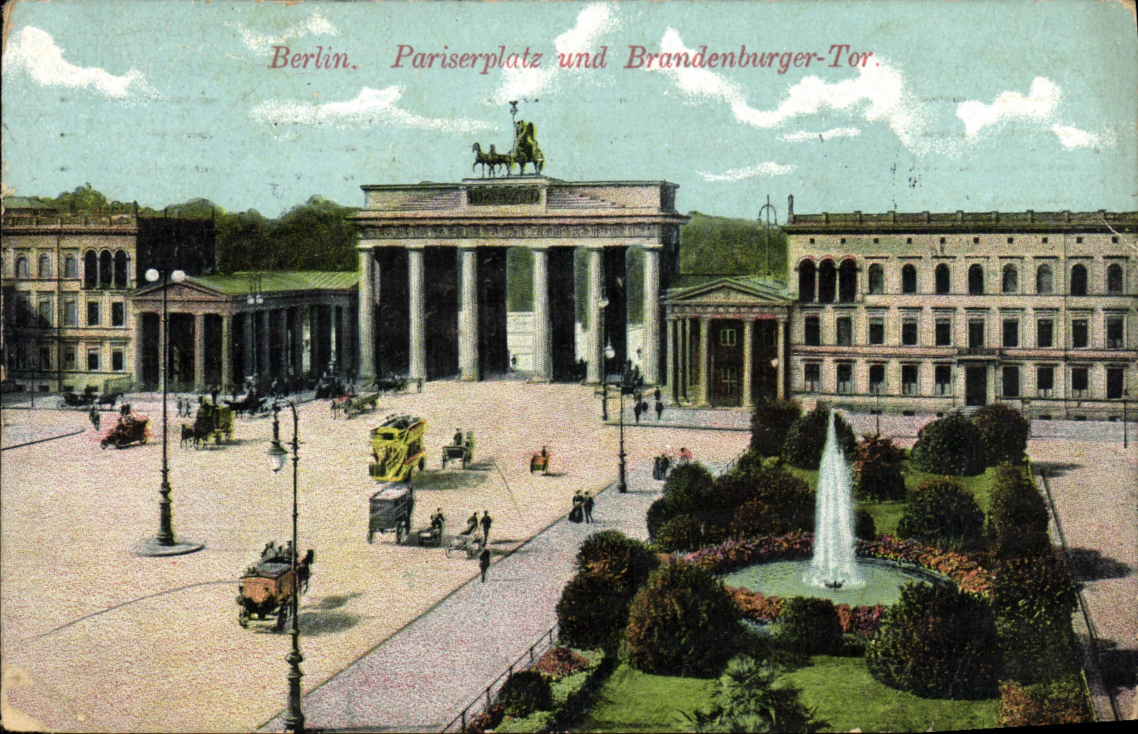 CPA Berlin Pariserplatz Und Brandenburger Tor