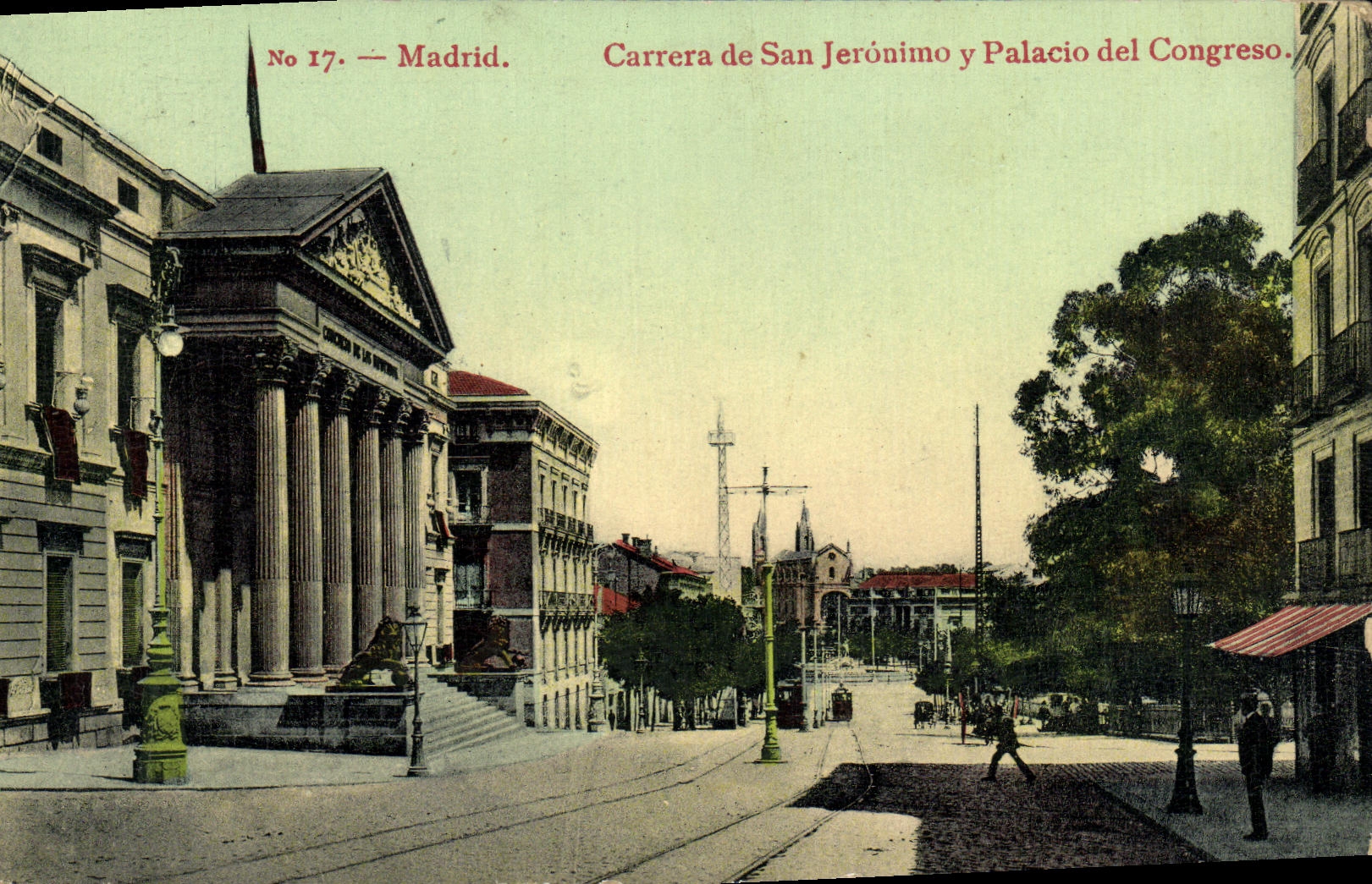 CPA Madrid Carrera de San Jeronimo Palacio del Congreso