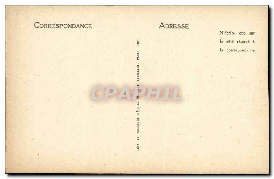 CPA Bizerte Le Square Et Le Grand Hotel — Verso