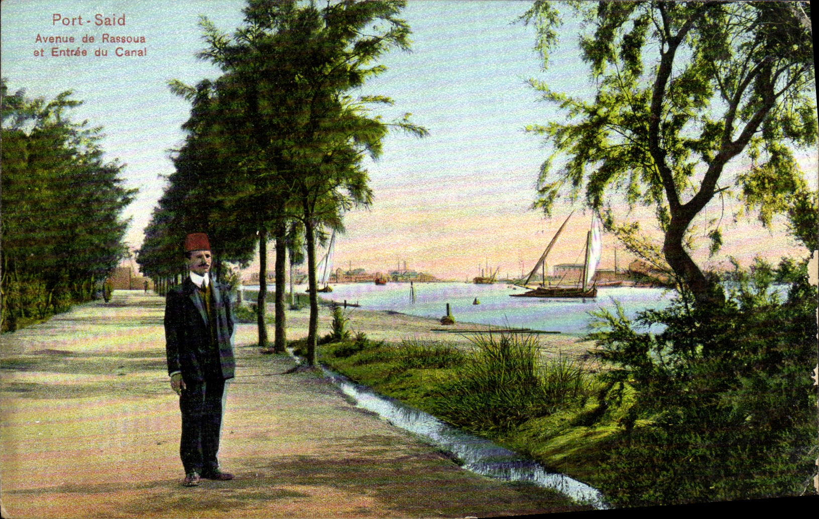 Port-Saïd — Avenue de Rassoua et Entrée du Canal — Epitímios Frères, n° 55095