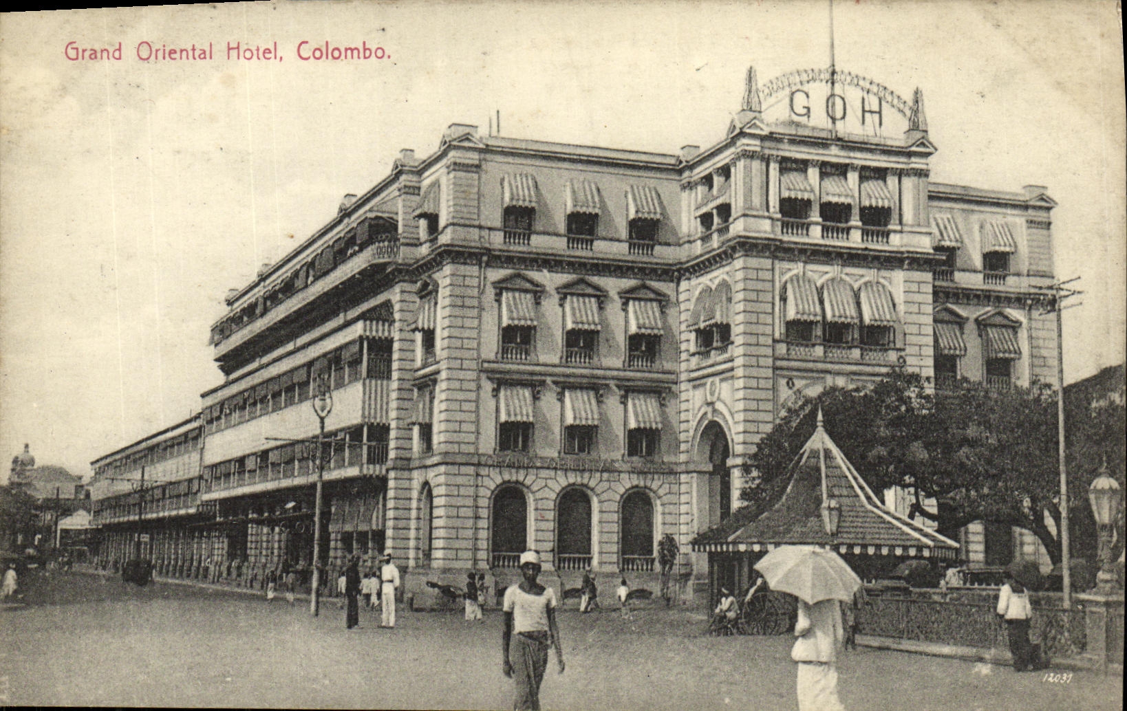 Grand Oriental Hotel, Colombo — éditeur Plate & Co., Ceylan, n° 387