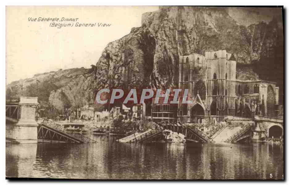 CPA Vue Generale Dinant Militaria