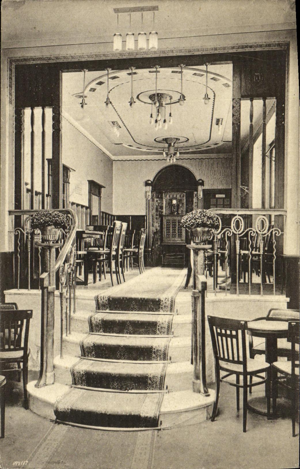 CPA Conditorei Cafe Reul Lauffs Aachen