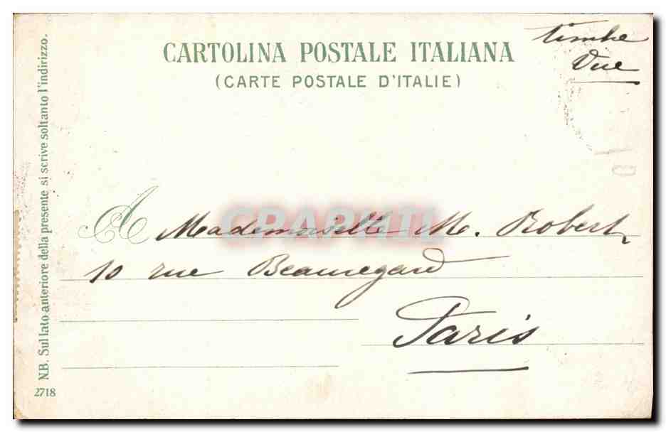 CPA Napoli La Nuova Stazione Marittima — Rückseite