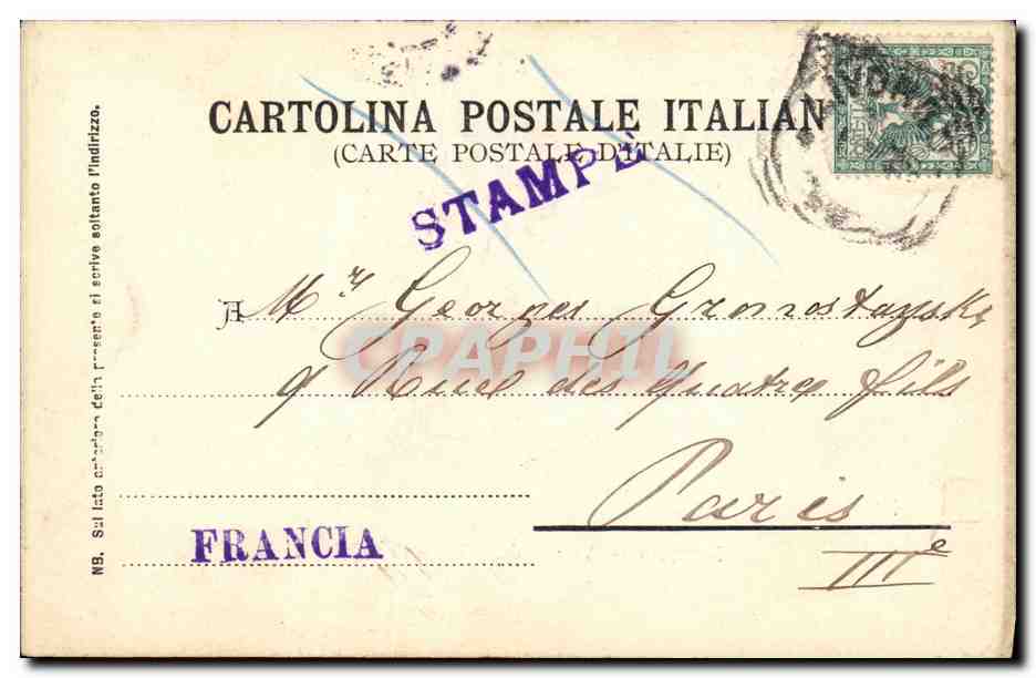 CPA Livorno Veduta della Torre di Calafuria — Rückseite