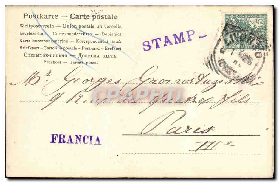 CPA Livorno Chiesa Inglese — Rückseite
