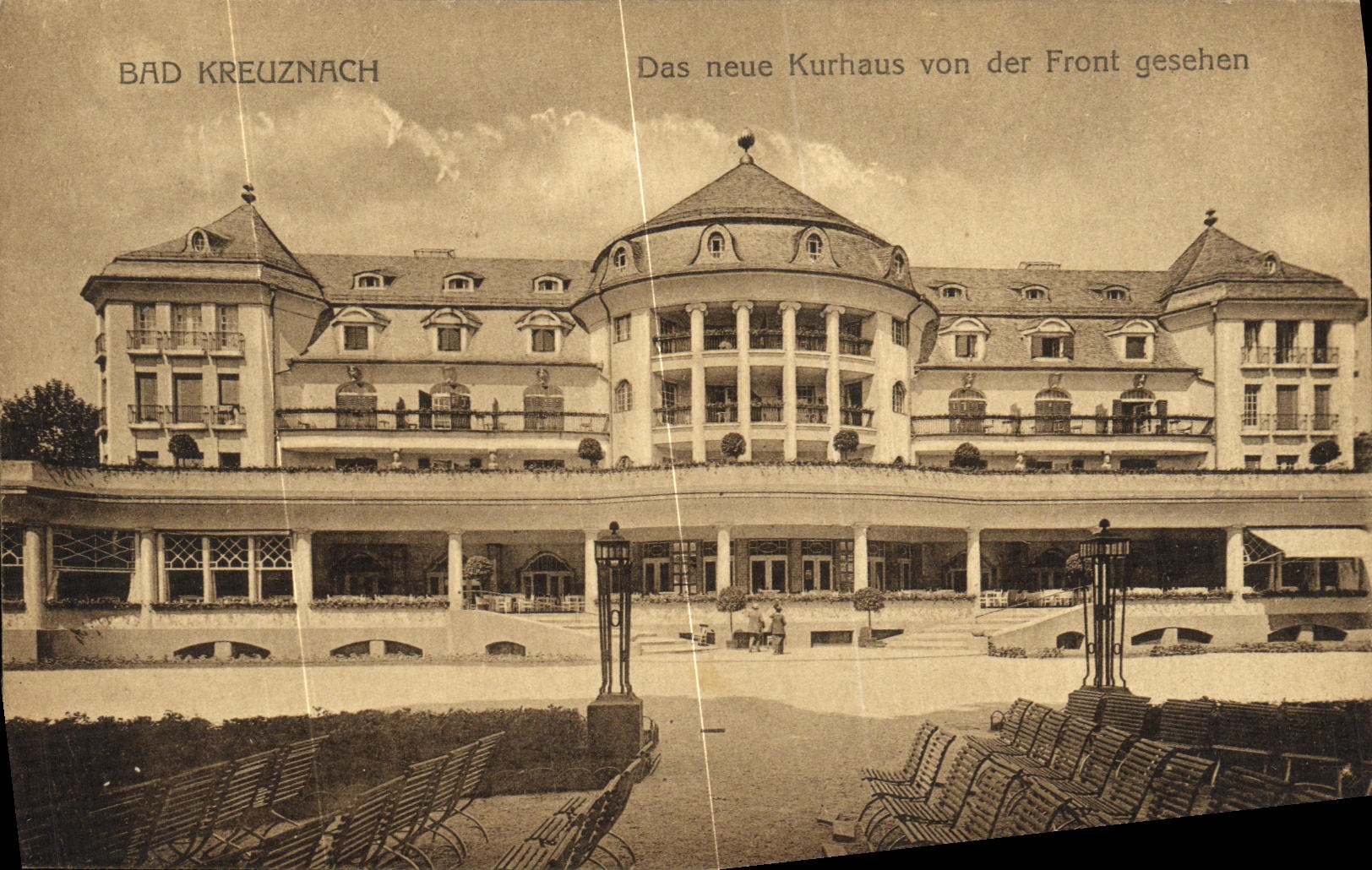 Bad Kreuznach — Das neue Kurhaus von der Front gesehen — éditeur non identifié