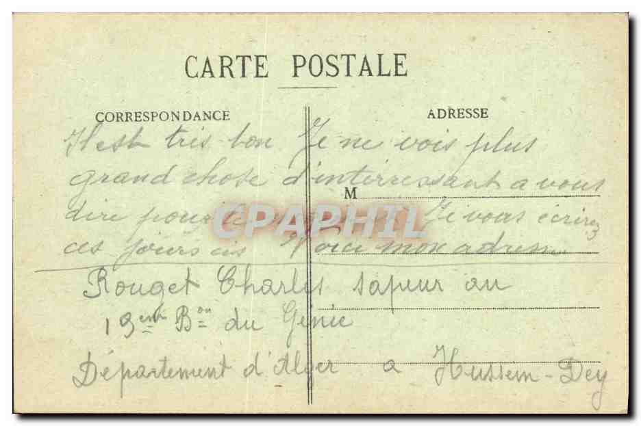 CPA Hussein Dey Vue Generale — Rückseite