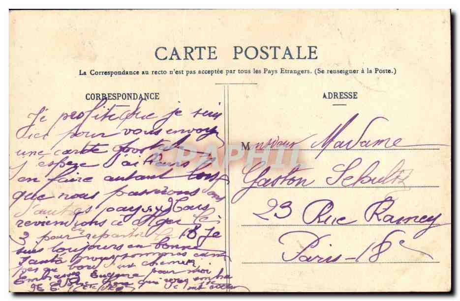 CPA Le Fondouck Les Ruines du Camp — Verso