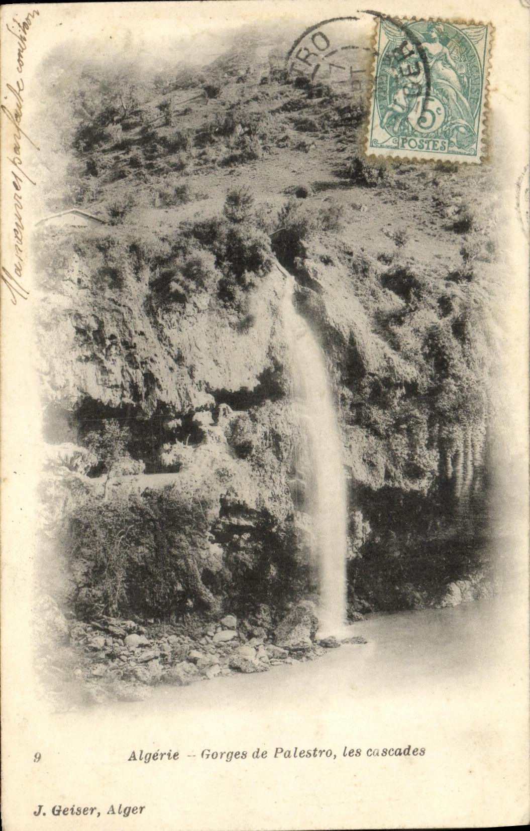CPA Algerie Gorges de Palestro les Cascades
