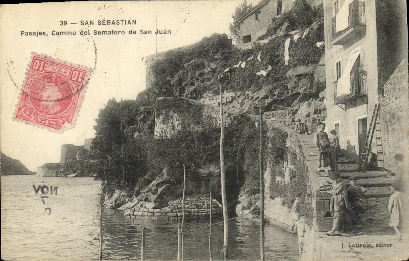 San Sebastián — Pasajes, Camino del Semaforo de San Juan — J. Latieule, editor