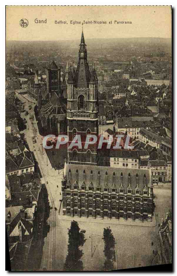CPA Gand Bettrol Eglise Saint Nicolas et Panorama