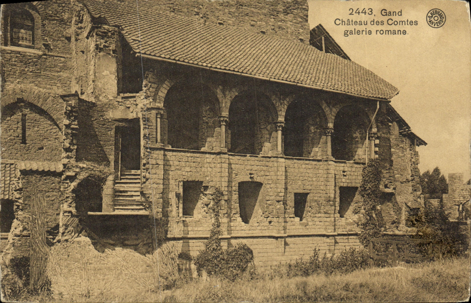 CPA Gand Chateau des Comtes galerie romaine 