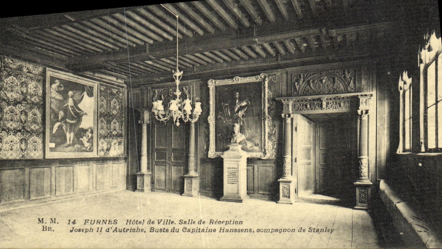 CPA Furnes Hotel de Ville de Reception