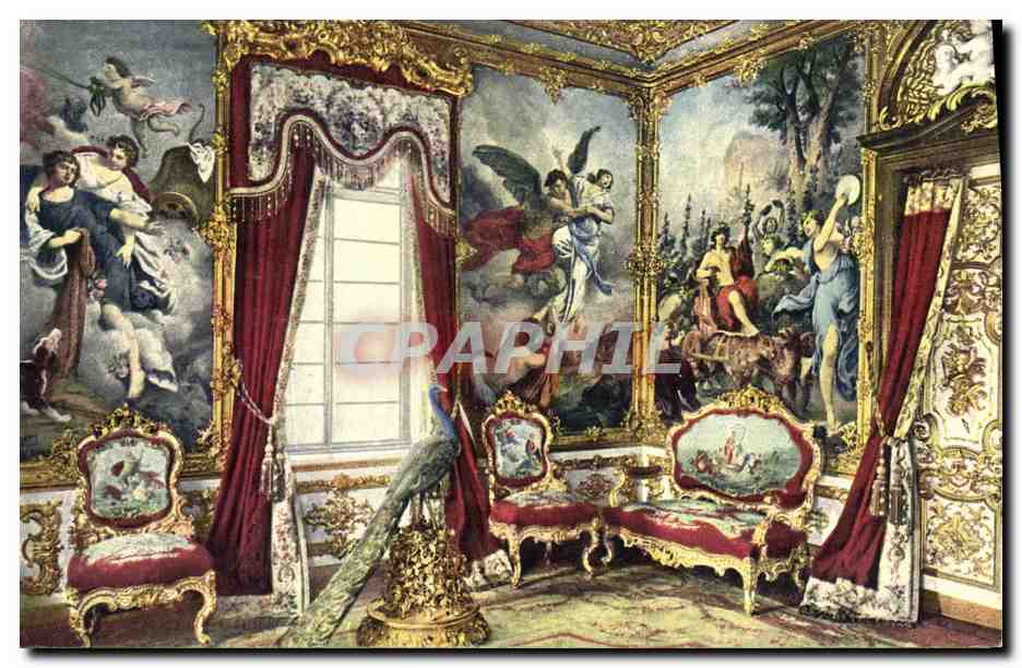 CPA Kgl Schloss Linderhof Westl Gobelinzimmer