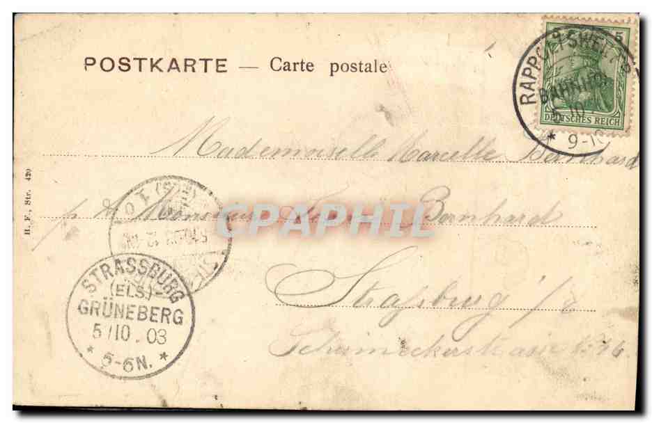 CPA Eitel Friedrich Piad Hockoningsburg  — Rückseite