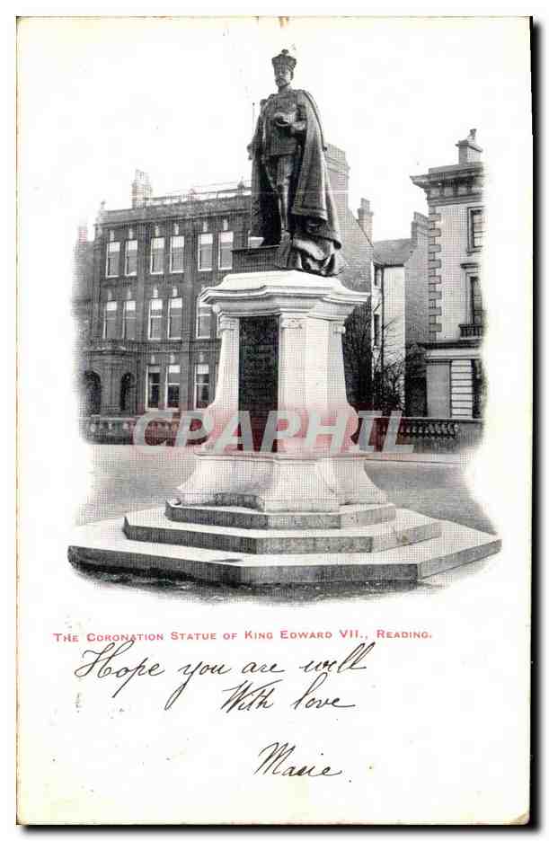 CPA The Coronation Statue of King Edward VII Reading