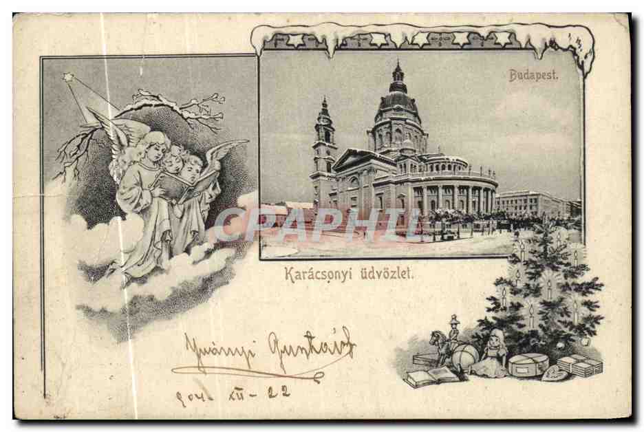 CPA Karacsonyi Udvozlet Budapest