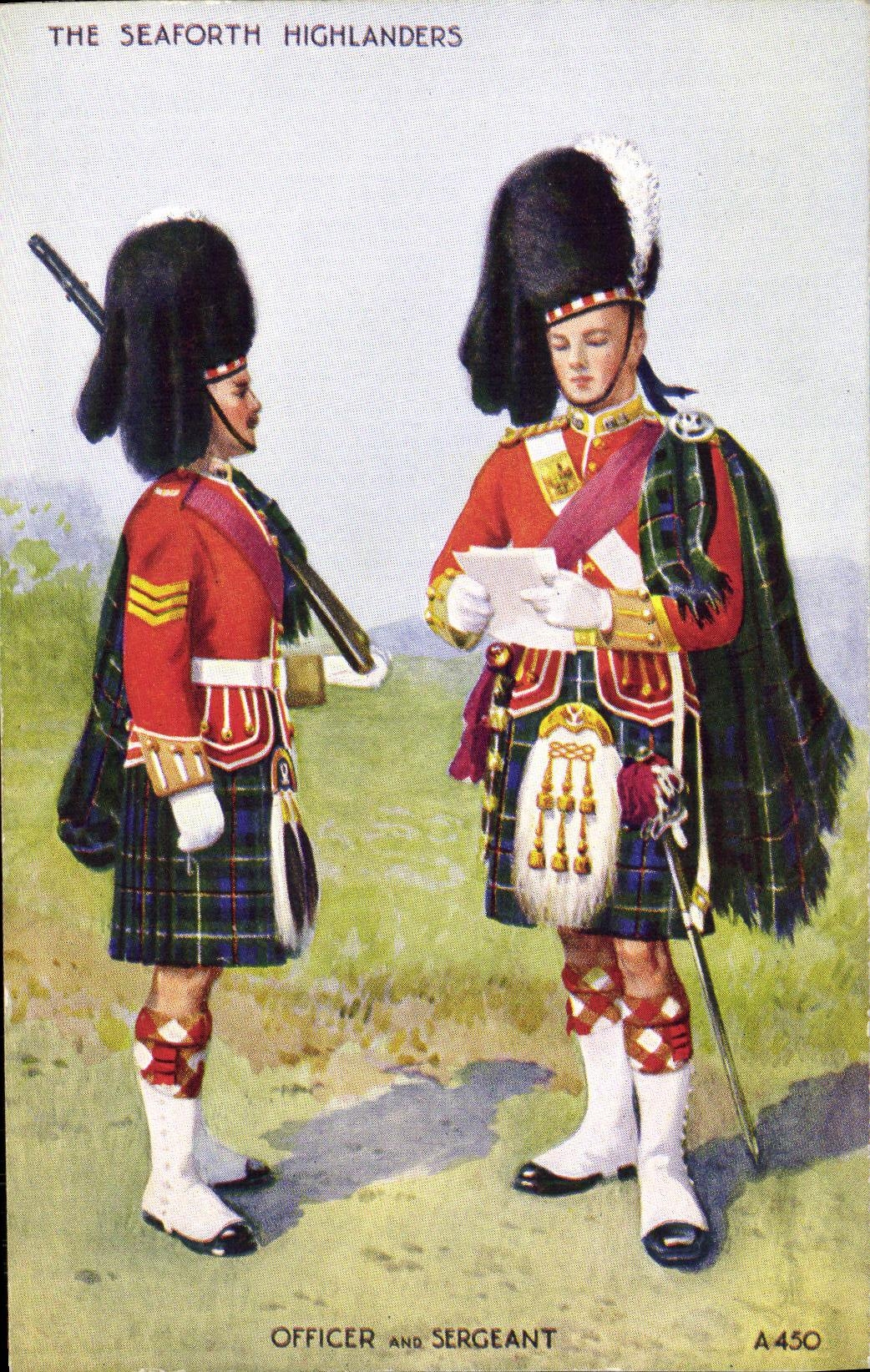CPA The Seaforth Highlanders Officer and Sergeant Militaria 