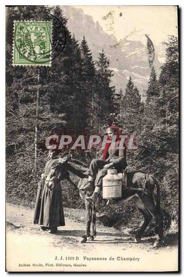 Paysannes de Champéry — J.J. 1323 B — Julien Frards, Phot. Editeurs, Genève