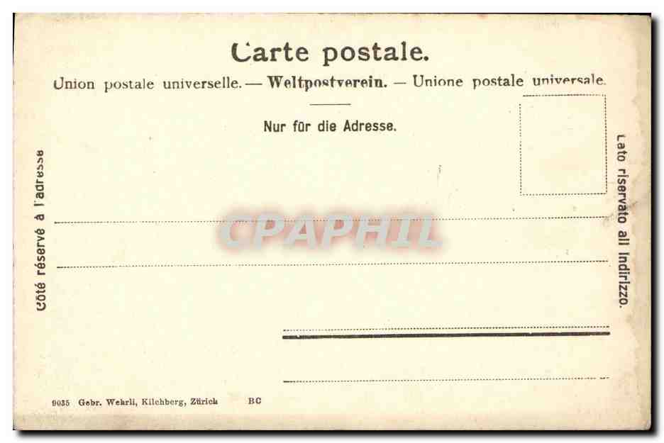 CPA Sefeli Folklore Femme Suisse — Rückseite