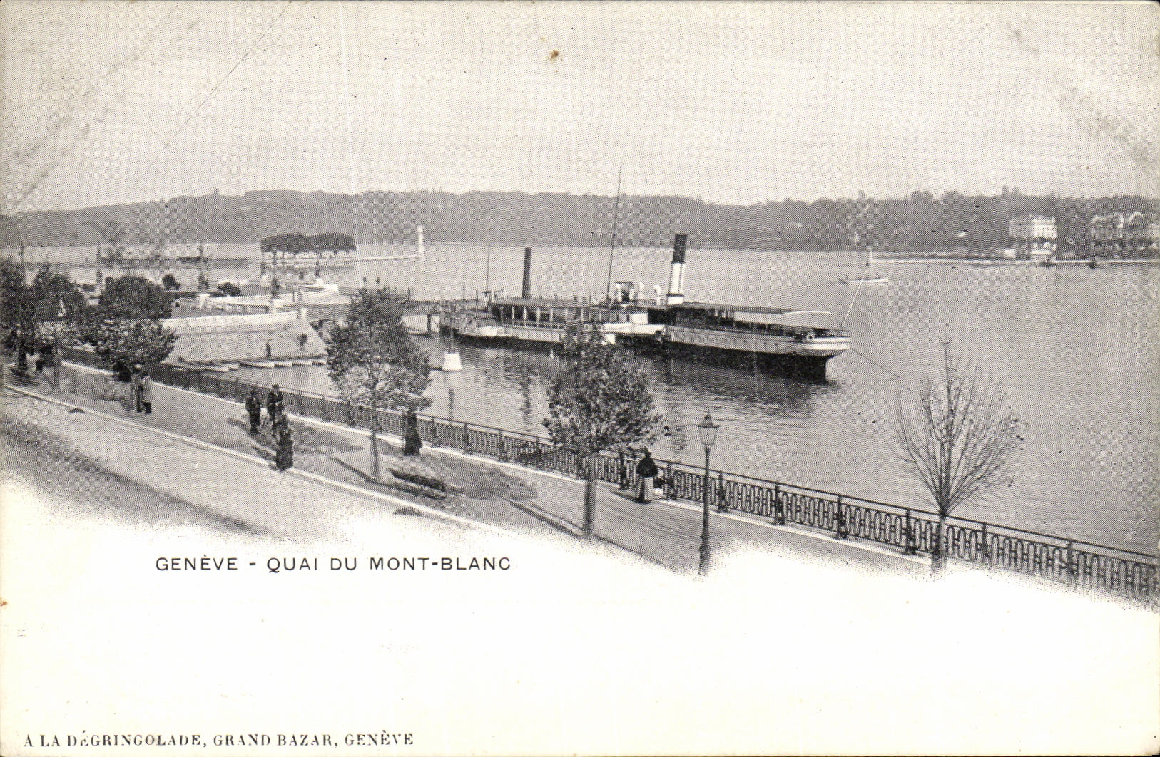 CPA Geneve Quai Du Mont Blanc Bateau