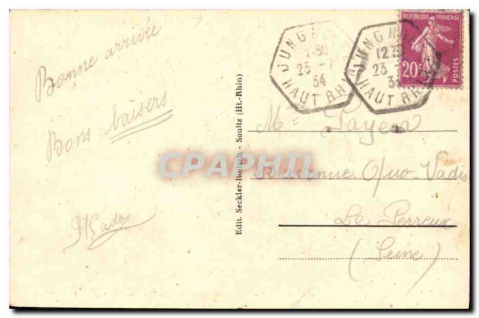 Hartmannswillerkopf - Monument National - Autal de la Patrie - R. Danis, architecte — Verso